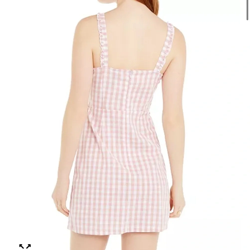 Pink Checkered Ruffle Dress - Picture 4 of 10